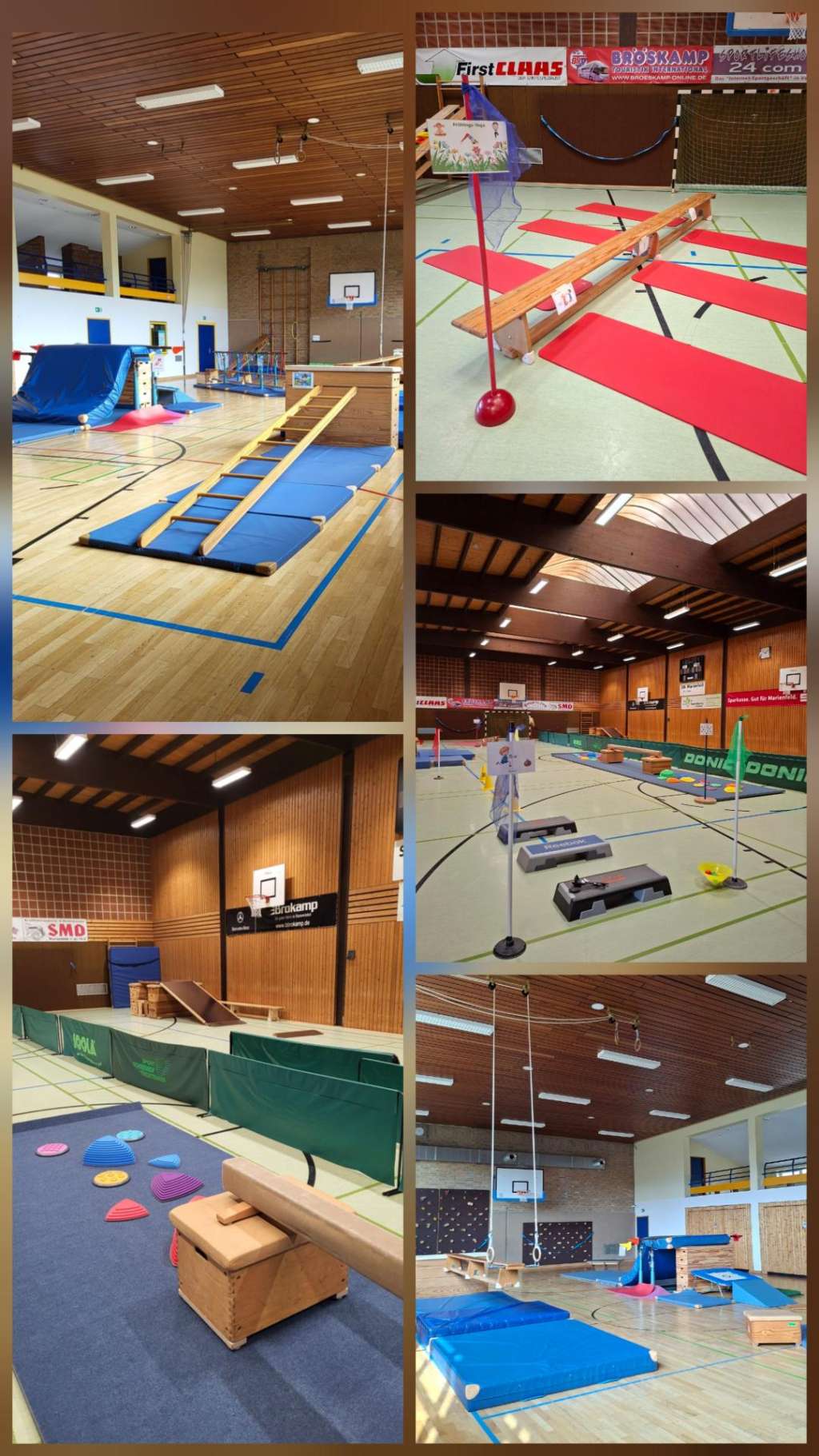 Bunte Bewegungsstationen